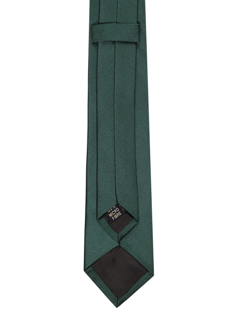 Dark Green Solid Skinny Necktie