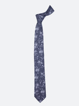 Grey Floral Skinny Necktie