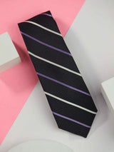Black Stripe Handmade Silk Necktie