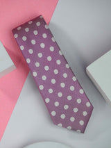 Pink Polka Handmade Silk Necktie