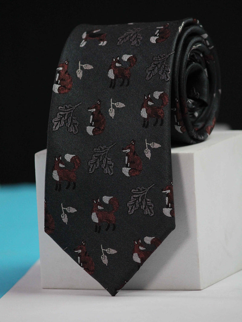 Grey Fox Handmade Silk Necktie