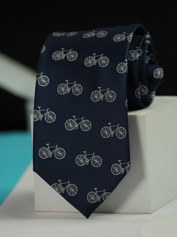Blue Cycle Handmade Silk Necktie