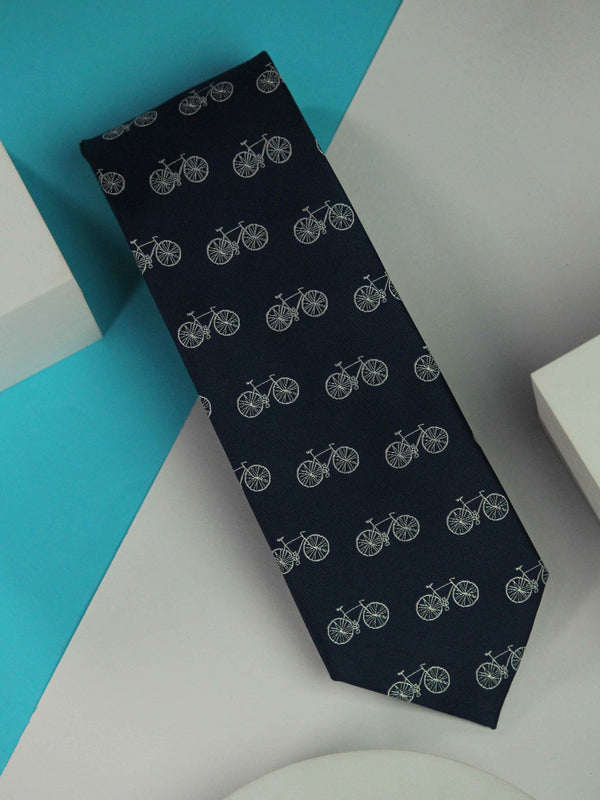 Blue Cycle Handmade Silk Necktie