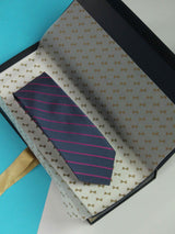 Blue Stripe Handmade Silk Necktie