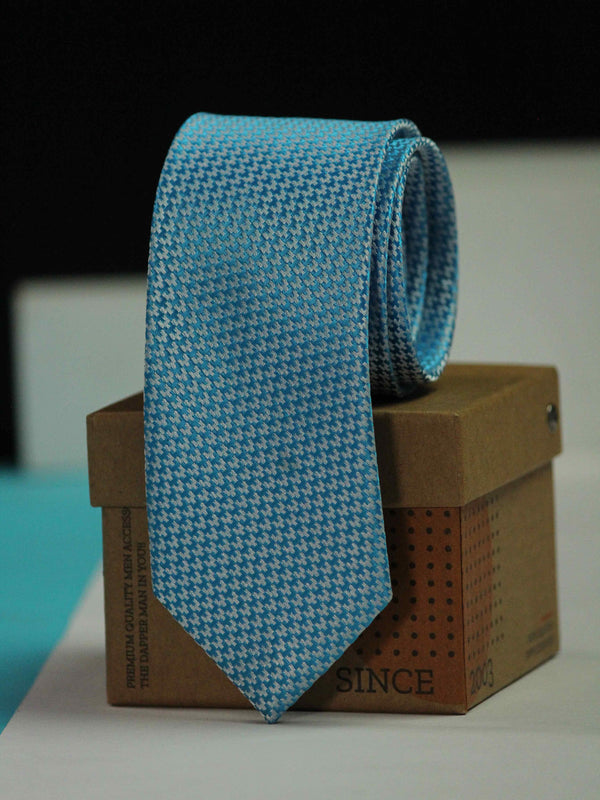 Blue Geometric Skinny Necktie