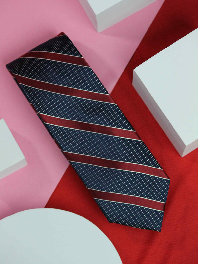 Blue Stripes Handmade Silk Necktie