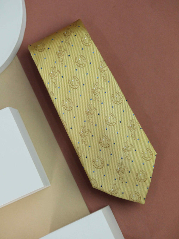 Yellow Polo Handmade Silk Necktie