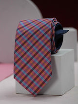 Multicolor Check Handmade Silk Necktie