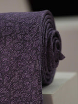 Purple Paisley Handmade Silk Necktie