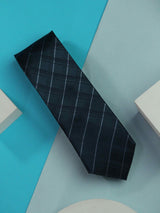 Blue Check Handmade Silk Necktie
