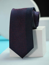 Navy Blue Abstract Handmade Silk Necktie