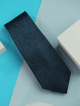Blue Abstract Handmade Silk Necktie