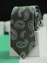 Green Paisley Handmade Silk Necktie
