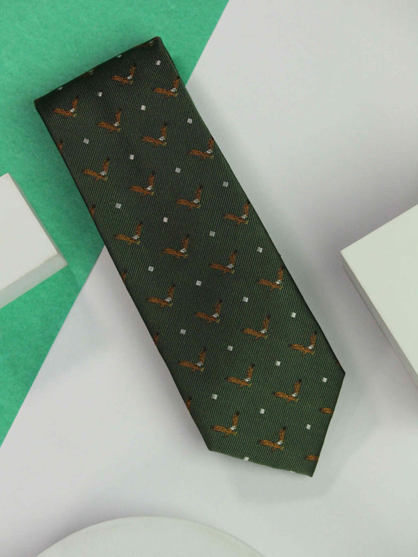 Green Eagle Handmade Silk Necktie