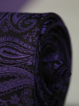 Purple Paisley Skinny Necktie