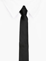 Blackish Skinny Solid Necktie
