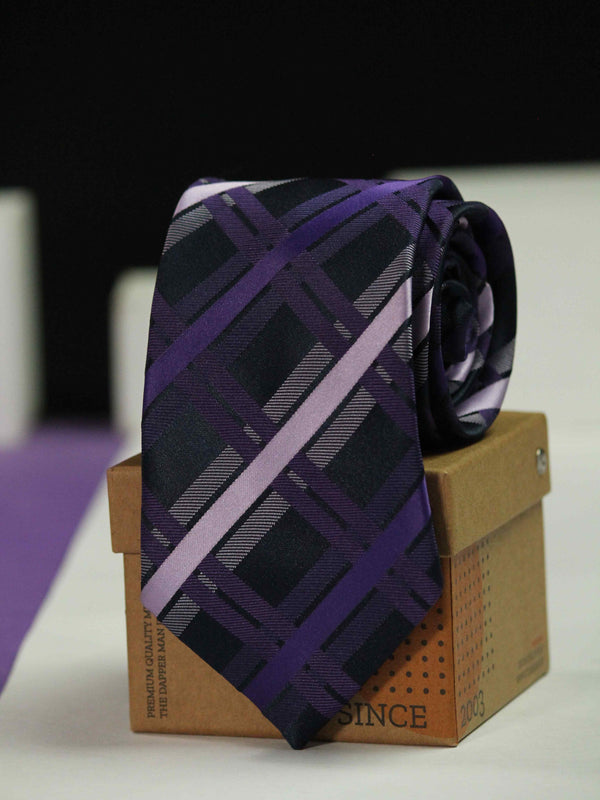 Multicolor Check Woven Necktie