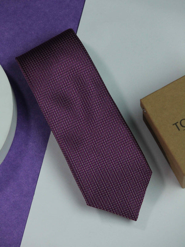 Purple Abstract Woven Necktie