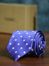 Purple Polka Woven Necktie