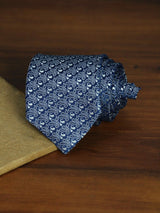 Blue Floral Woven Necktie
