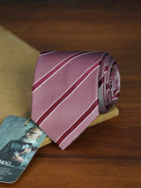 Maroon Stripe Woven Necktie