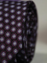 Purple Floral Skinny Necktie