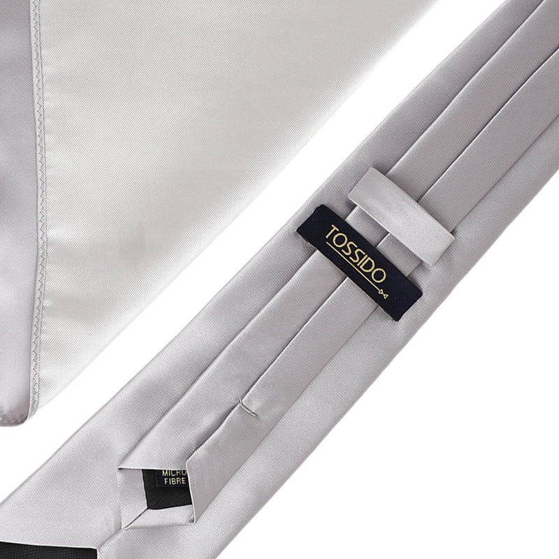 Ash Necktie & Pocket Square - TOSSIDO