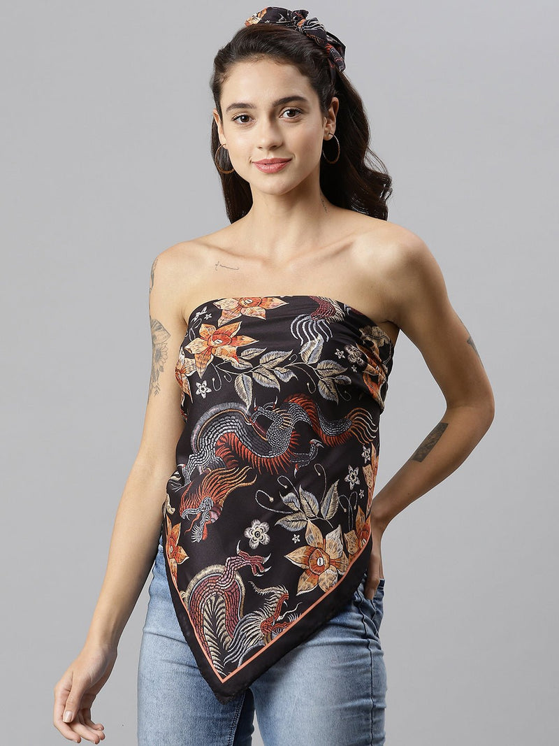 Black Beauty Scarf & Bag Scarf Set - TOSSIDO