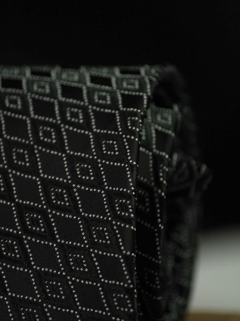 Black Geometric Necktie - TOSSIDO