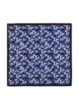 Blue Floral Printed Necktie & Pocket Square Set - TOSSIDO