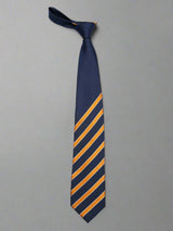Blue & Orange Striped Necktie - TOSSIDO