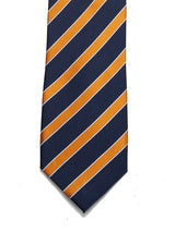 Blue & Orange Striped Necktie - TOSSIDO