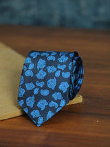 Blue Paisley Woven Necktie - TOSSIDO