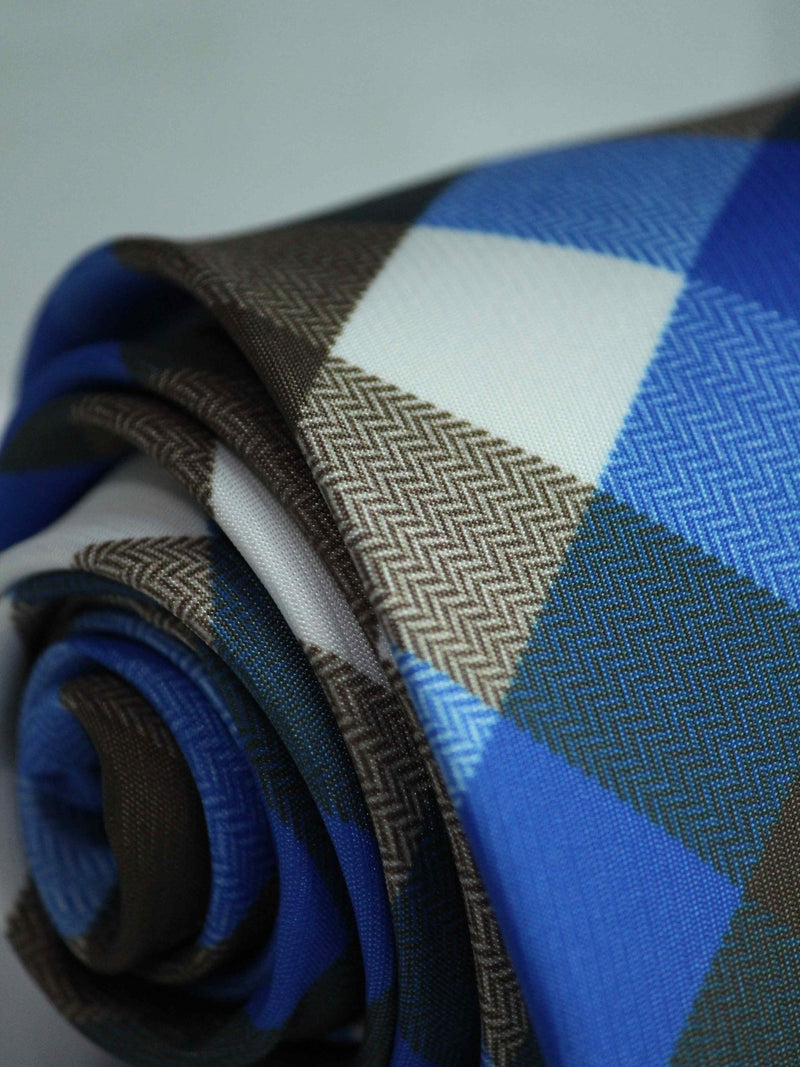 Blue Plaid Necktie - TOSSIDO