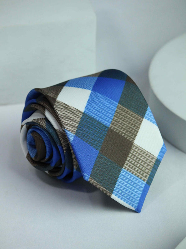 Blue Plaid Necktie - TOSSIDO