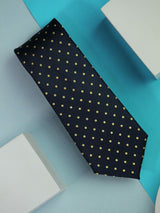 Blue Polka Handmade Silk Necktie - TOSSIDO