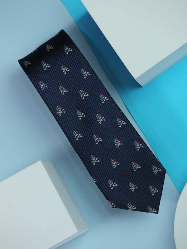 Blue Skull Handmade Silk Necktie - TOSSIDO