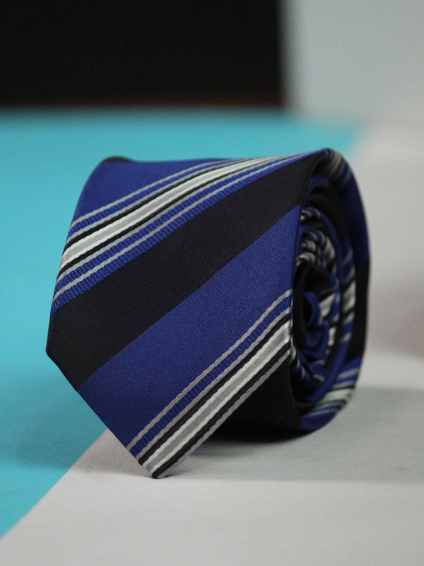 Blue Stripe Skinny Necktie - TOSSIDO
