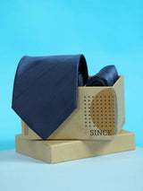 Blue Striped Necktie & Pocket Square Giftset - TOSSIDO