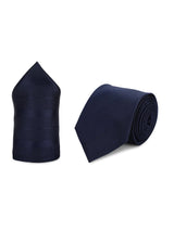 Blue Striped Necktie & Pocket Square Giftset - TOSSIDO