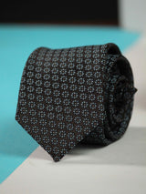 Brown Floral Skinny Necktie - TOSSIDO