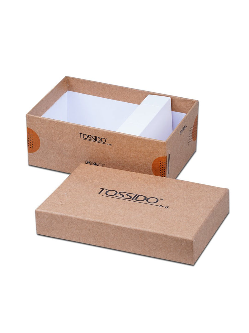 Cardboard Necktie, Cufflink & Pocket Square Box - TOSSIDO