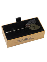 Charcoal Leaf Lapel Pin - TOSSIDO