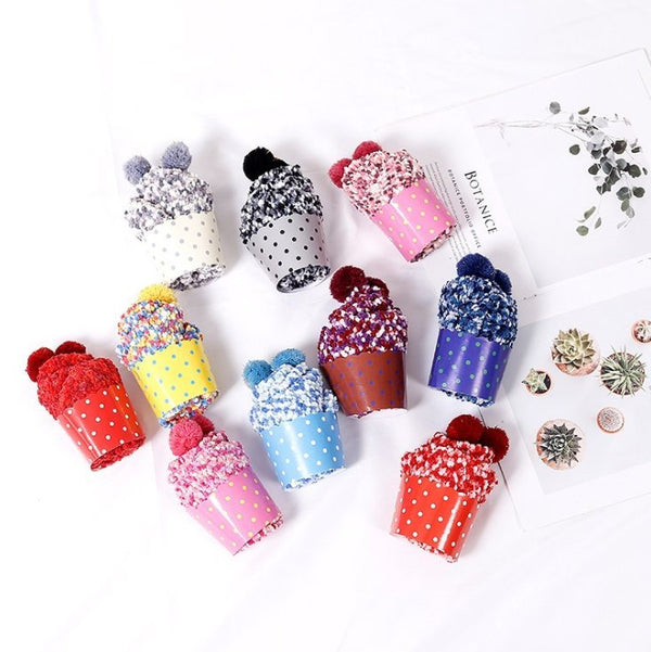 Cozy Cupcake Pom Pom Socks for Winter - TOSSIDO