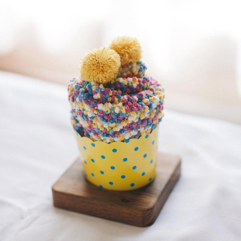 Cozy Cupcake Pom Pom Socks for Winter - TOSSIDO