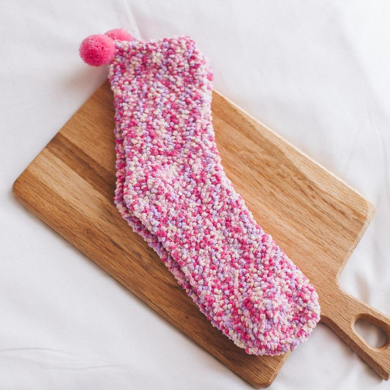Cozy Cupcake Pom Pom Socks for Winter - TOSSIDO