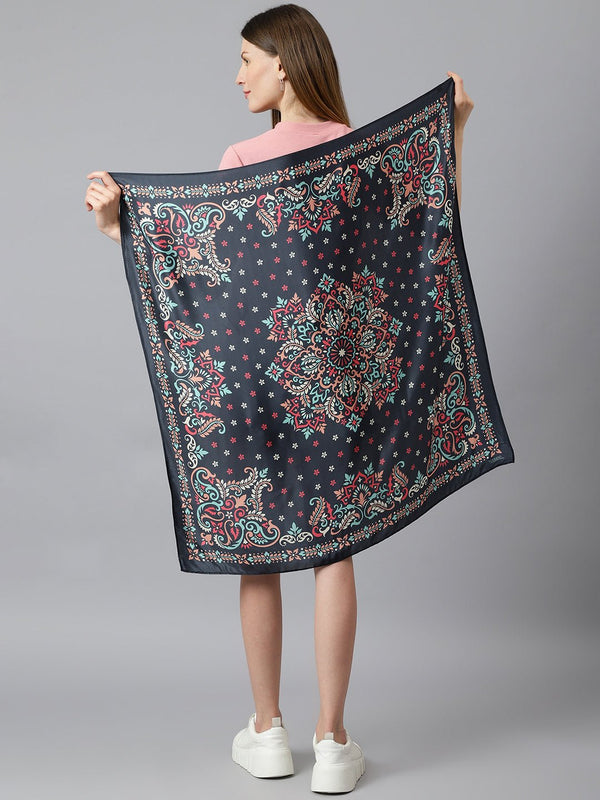 Dark Crown Scarf And Bag Scarf Set - TOSSIDO