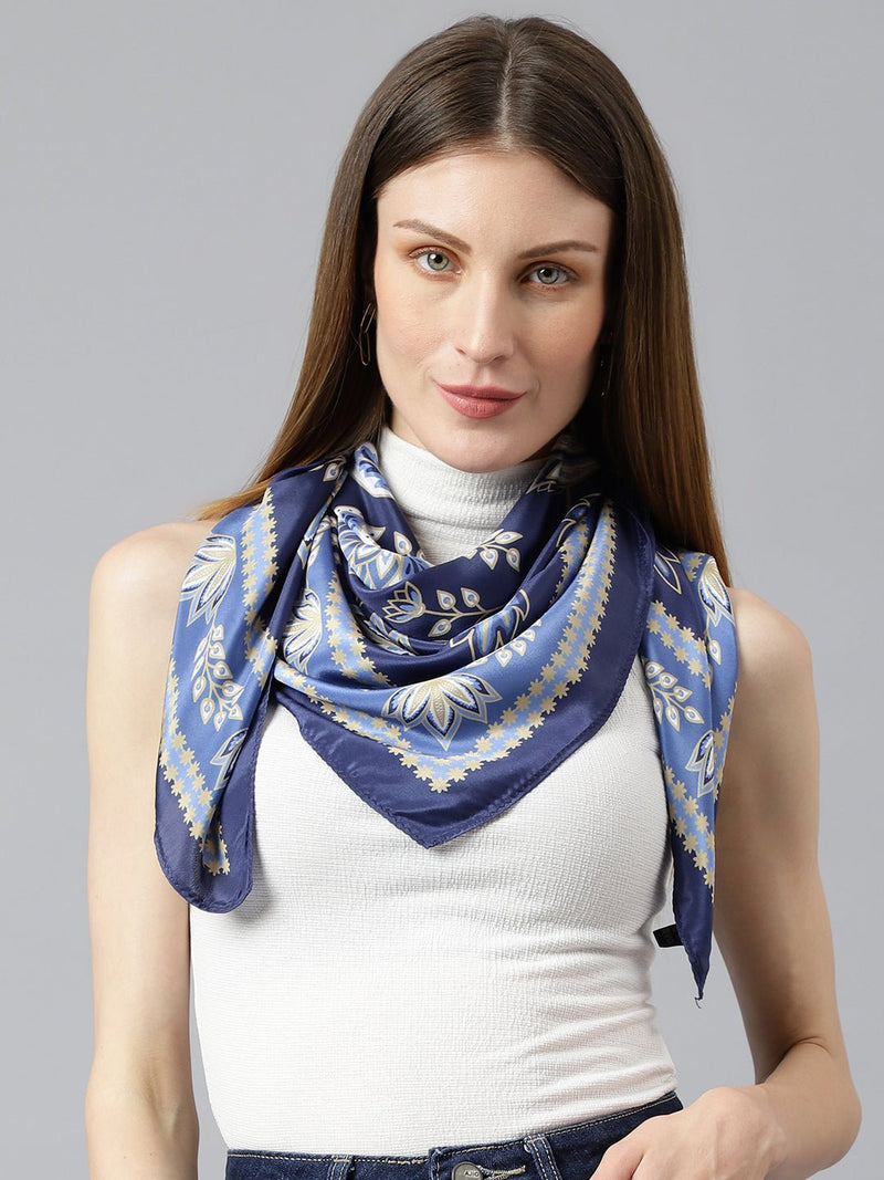 Delight Blue Scarf And Bag Scarf Set - TOSSIDO