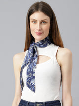 Delight Blue Scarf And Bag Scarf Set - TOSSIDO