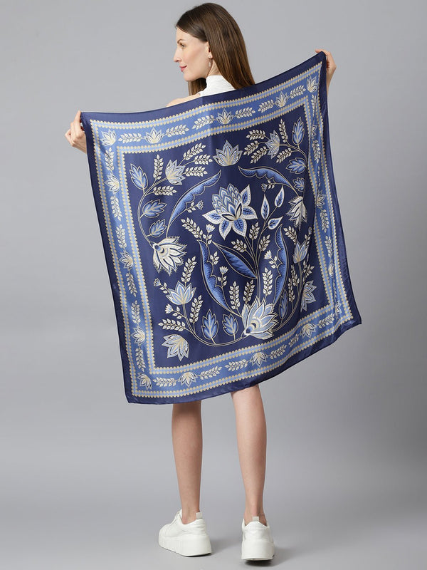 Delight Blue Scarf And Bag Scarf Set - TOSSIDO